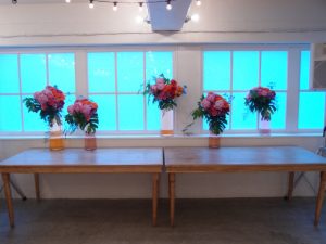 会社設立パーティの装花。渋谷区南平台。