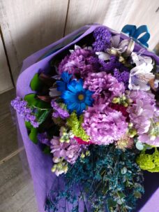 青色・紫色系の花束　撮影終了用